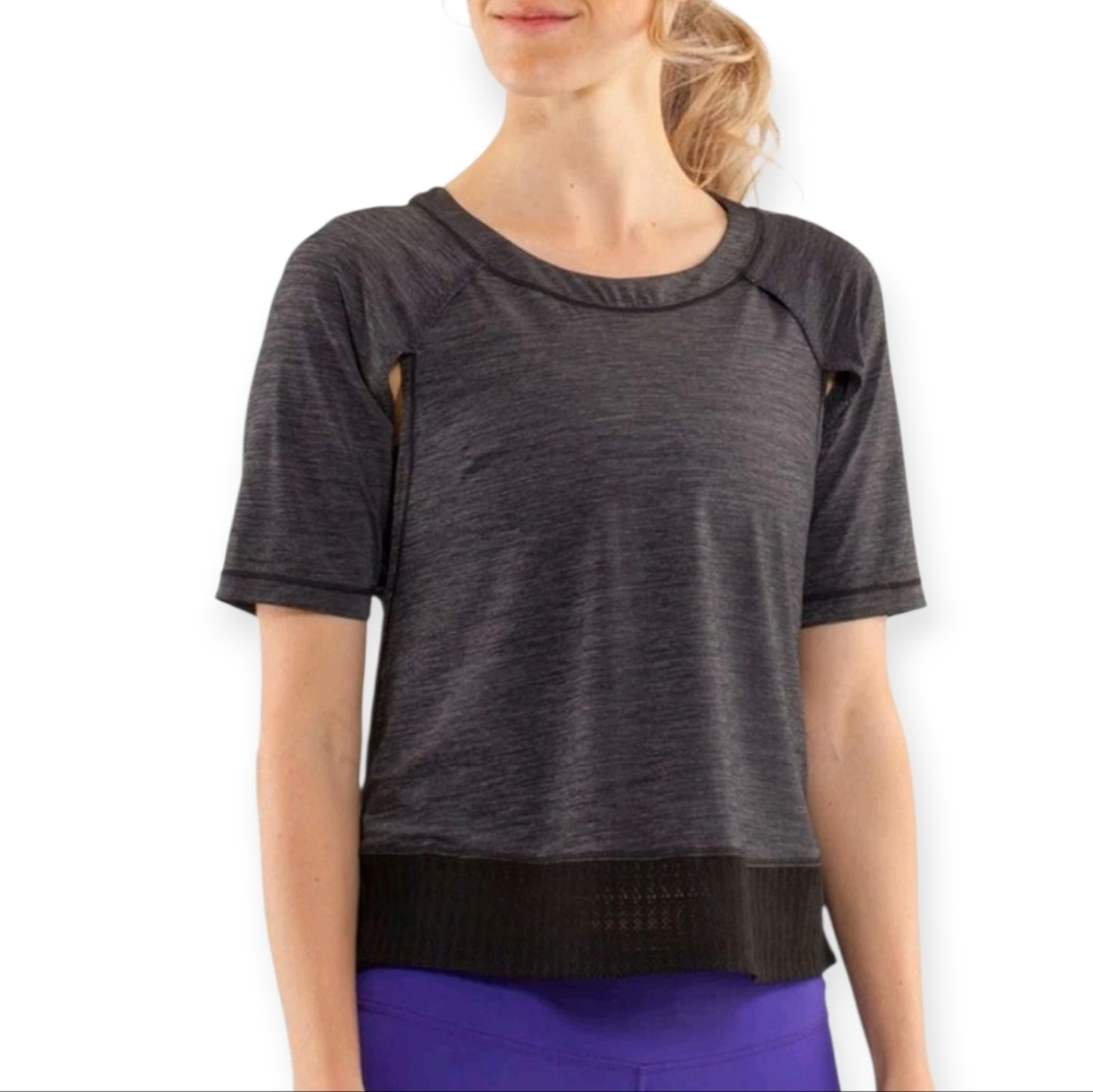 Lululemon Sun Runner Short Sleeve Shirt Size 6 Women's